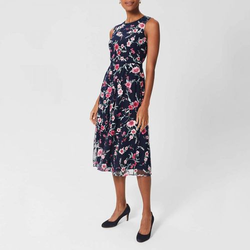 Navy/Multi Rosella Floral Dress - Hobbs London - Modalova