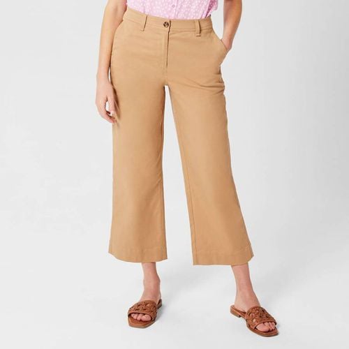 Sand Marnie Cropped Wide Leg Trousers - Hobbs London - Modalova