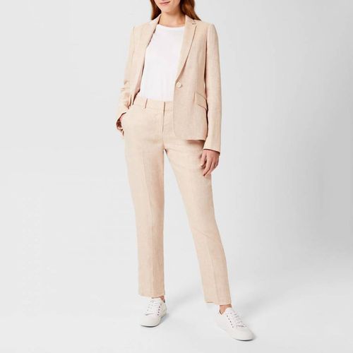 Neutral Petite Ivana Linen Trousers - Hobbs London - Modalova