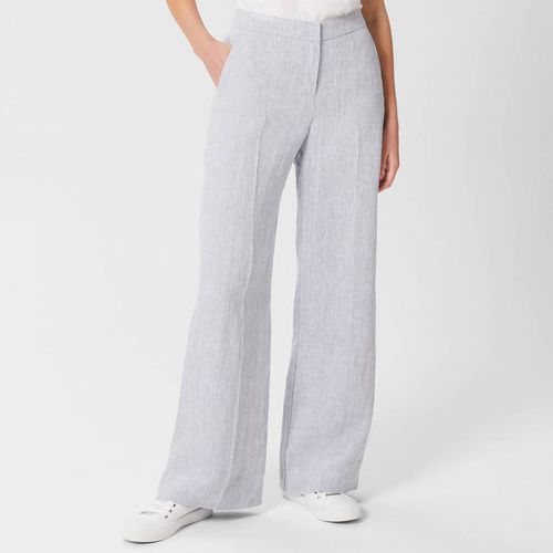 Pale Blue Maeve Linen Trousers - Hobbs London - Modalova