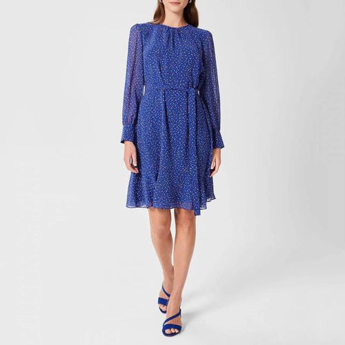 Blue Frances Pattern Dress - Hobbs London - Modalova
