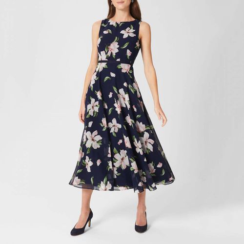 Navy Carly Floral Dress - Hobbs London - Modalova