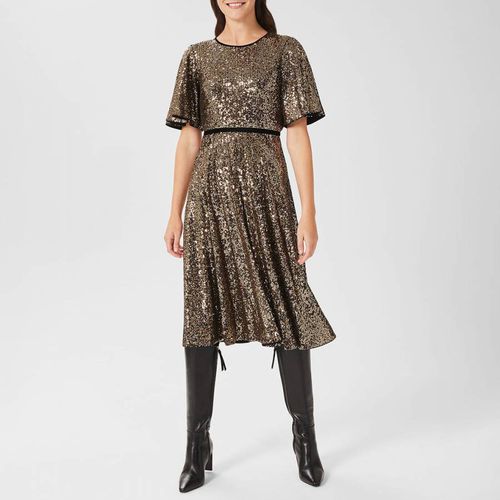 Gold Betsey Sequin Dress - Hobbs London - Modalova