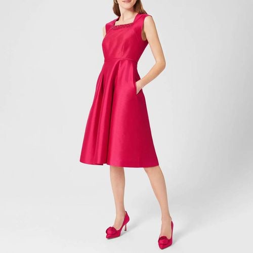 Petite Julietta Square Neck Silk Blend Dress - Hobbs London - Modalova