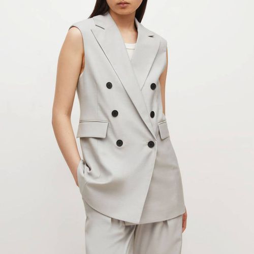 Grey Hanah Double Breasted Blazer - AllSaints - Modalova