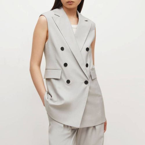 Grey Hanah Double Breasted Blazer - AllSaints - Modalova