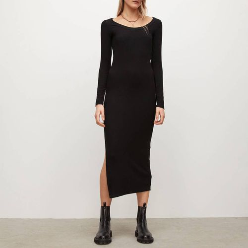 Black Rina Scoop Neck Dress - AllSaints - Modalova