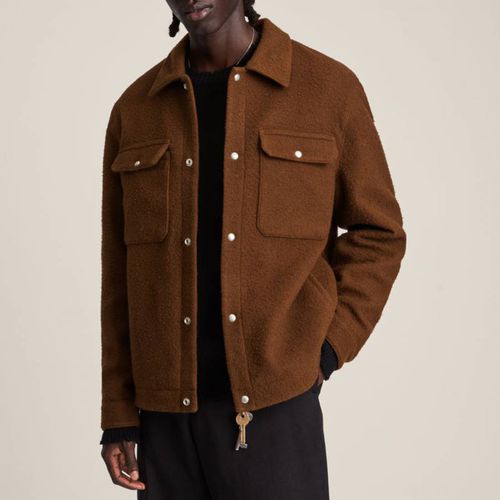 Brown Minard Wool Blend Jacket - AllSaints - Modalova