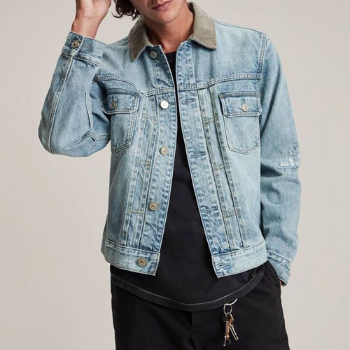 Light Blue Mucker Denim Jacket - AllSaints - Modalova