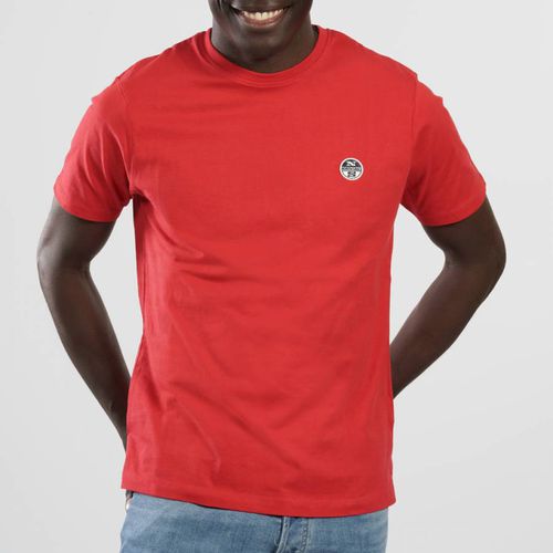 Red Crew Neck Cotton T Shirt - NORTH SAILS - Modalova