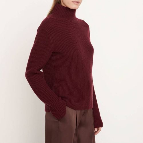 Burgundy Cashmere Shaker Turtleneck Jumper - Vince - Modalova