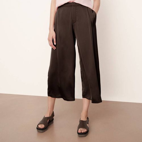 Brown Satin Wide Leg Trousers - Vince - Modalova