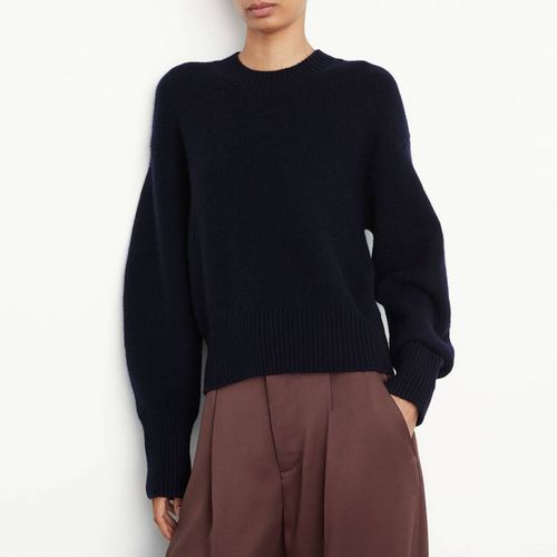 Navy Wool Blend Jumper - Vince - Modalova