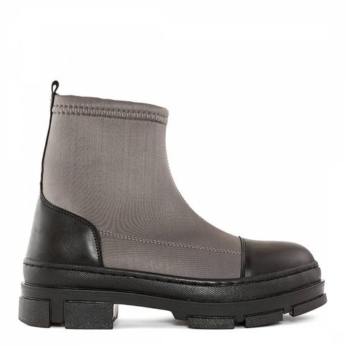 Grey Sock Insert Chunky Ankle Boots - Bluetag - Modalova