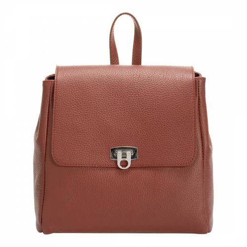 Brown Italian Leather Backpack - Massimo Castelli - Modalova