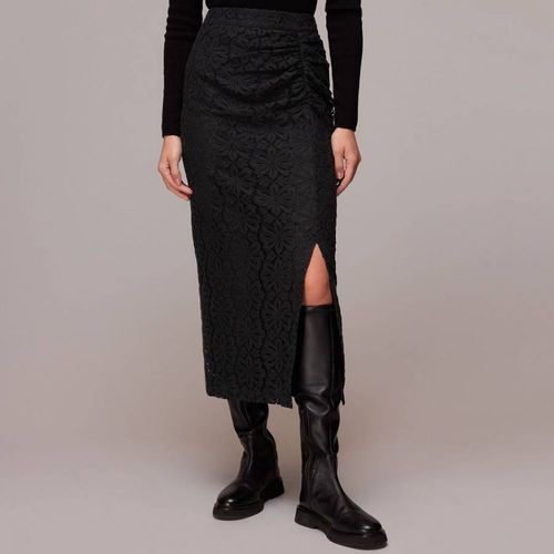 Black Lace Column Skirt - WHISTLES - Modalova