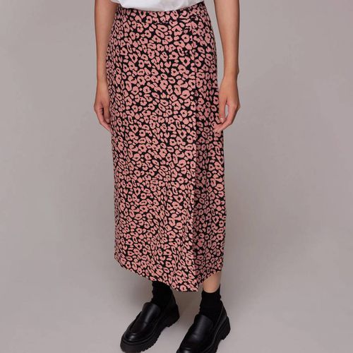 Pink Fuzzy Leopard Wrap Skirt - WHISTLES - Modalova