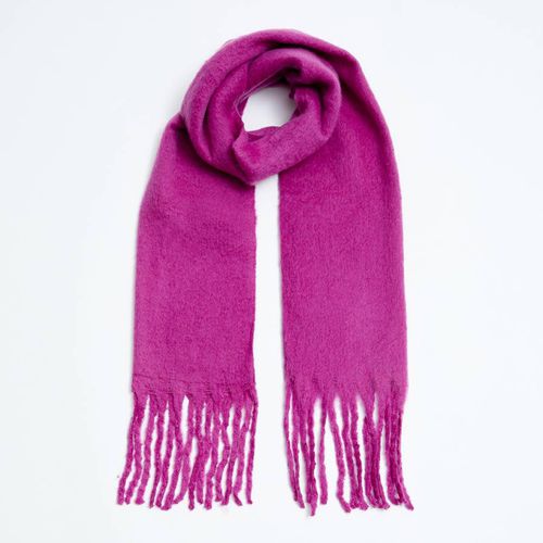 Fluffy Purple Cashmere Blend Scarf - Laycuna London - Modalova