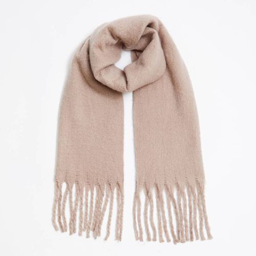 Fluffy Beige Cashmere BlendScarf - Laycuna London - Modalova