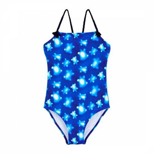 Girls' Blue All Over Print Swimsuit - Vilebrequin - Modalova