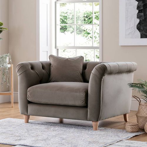 SAVE £920 - The Soho Arm Chair Velvet Mushroom - The Great Sofa Company - Modalova