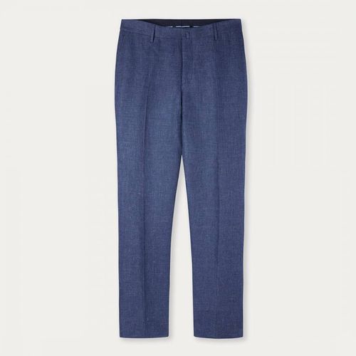 Navy Delave Linen Trousers - Hackett London - Modalova