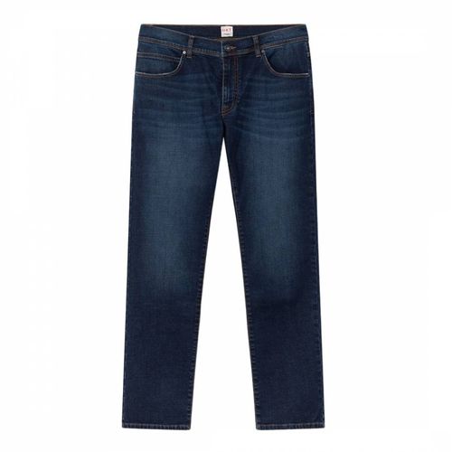 Dark Blue 5 Pocket Cotton Jeans - Hackett London - Modalova