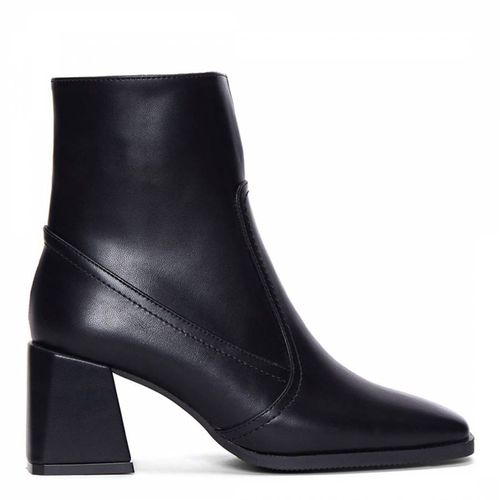 Leather Block Heeled Ankle Boots - LAB78 - Modalova