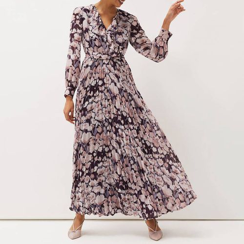 Fredrika Floral Frill Pleated Maxi Dress - Phase Eight - Modalova