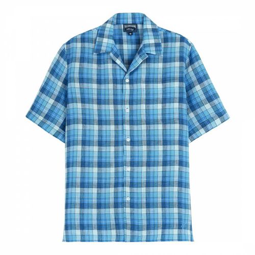 Navy/Blue Check Bowling Shirt - Vilebrequin - Modalova