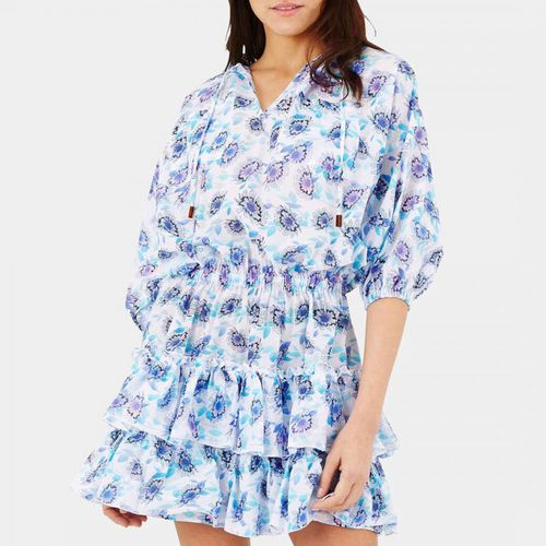 White/Blue Frill Printed Dress - Vilebrequin - Modalova