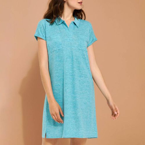 Blue Linen Long Polo Dress - Vilebrequin - Modalova