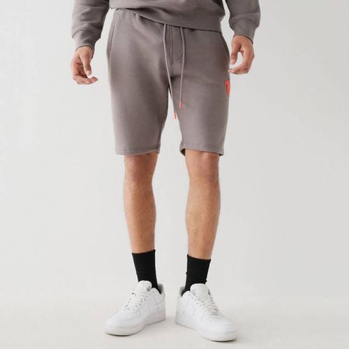 Grey Raised Logo Tracksuit Shorts - True Religion - Modalova