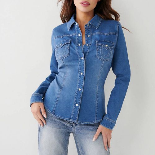 Mid Blue Western Denim Shirt - True Religion - Modalova