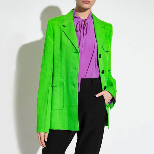 Green Button Single-Breasted Blazer - Victoria Beckham - Modalova