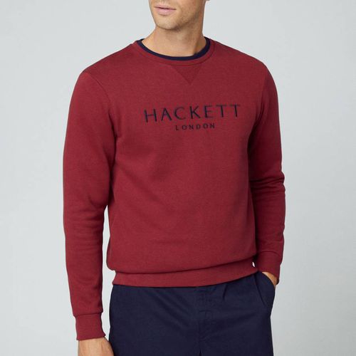 Red Branded Cotton Blend Sweatshirt - Hackett London - Modalova