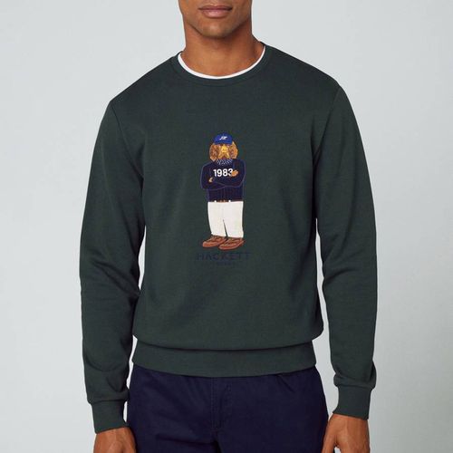 Khaki Graphic Crew Neck Logo Sweatshirt - Hackett London - Modalova