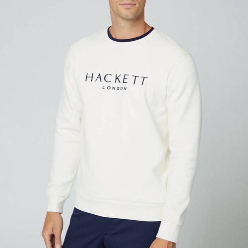 Branded Cotton Blend Sweatshirt - Hackett London - Modalova