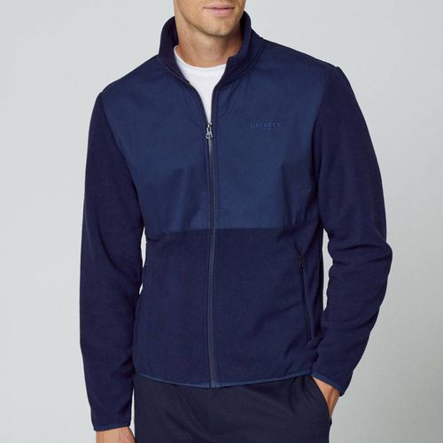Navy Branded Fleece Jacket - Hackett London - Modalova