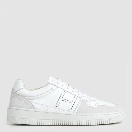 White Leather Low Top Trainers - Hackett London - Modalova