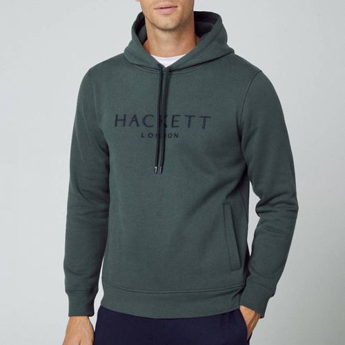 Cotton Blend Drawstring Hoodie - Hackett London - Modalova