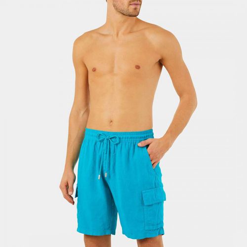 Blue Linen Drawstring Shorts - Vilebrequin - Modalova