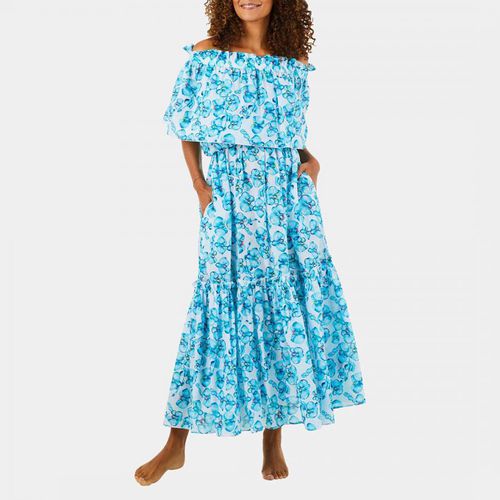Blue Floral Print Cotton Maxi Dress - Vilebrequin - Modalova