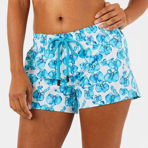 Blue Floral Print Swim Shorts - Vilebrequin - Modalova