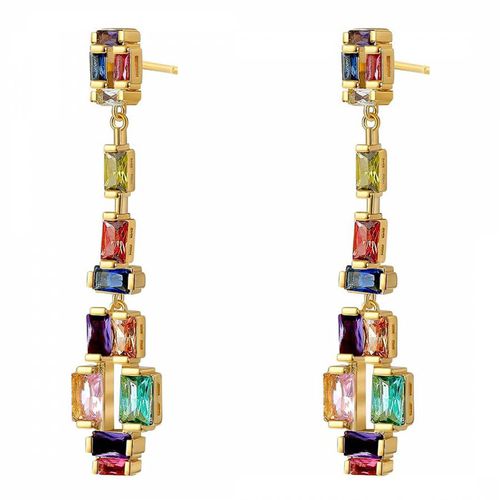 K Art Deco Inspired Chandelier Earrings - Liv Oliver - Modalova