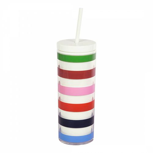 Acrylic Tumbler with Straw Adventure Stripe - Kate Spade - Modalova