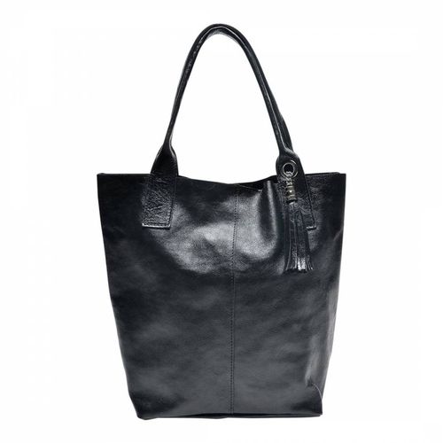 Black Leather Tote Bag - Roberta M - Modalova