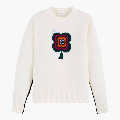 White Cashmere/Wool Flower Jumper - Sonia Rykiel - Modalova