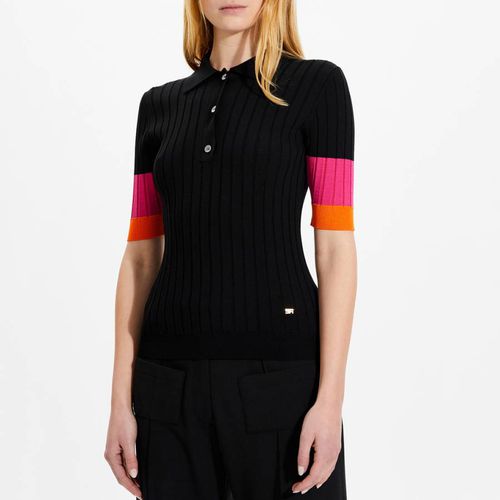 Black Ribbed Polo Shirt - Sonia Rykiel - Modalova