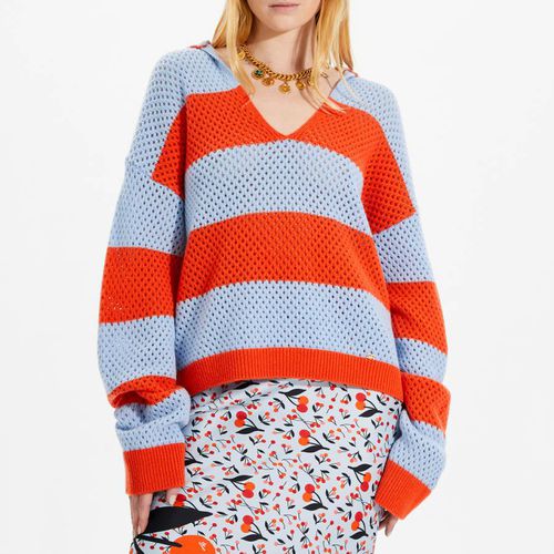 Orange/Blue Striped Cashmere And Wool Jumper - Sonia Rykiel - Modalova